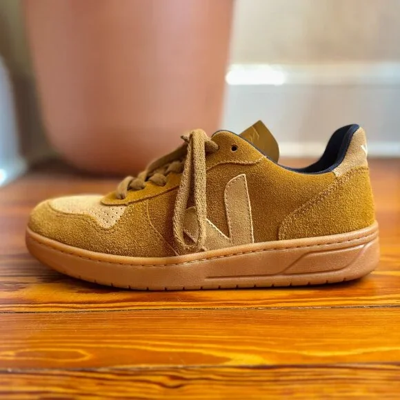 Veja V-10 Suede Sneakers in Camel Desert, Size W8/M6 - Picture 8 of 11